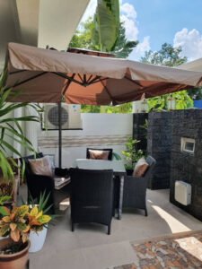 Outdoor Umbrella
DeconDesigns’ Outdoor Umbrellas offer premium shading solutions for gardens, patios, poolside areas, cafes, resorts, and hotels. Crafted with durable, weather-resistant fabrics and robust frames, they withstand Malaysia’s tropical climate, including sun, rain, and wind. Available in multiple sizes, shapes, and colors, our umbrellas complement any outdoor décor while providing practical sun and rain protection. Easy to operate, adjust, and maintain, they create comfortable and inviting spaces for relaxation, dining, or entertaining guests. Perfect for residential and commercial use, DeconDesigns’ Outdoor Umbrellas combine elegance, functionality, and long-lasting durability, making them a trusted choice for enhancing outdoor areas in Malaysia.
please visit our website at www.decondesigns.com  or contact us via WhatsApp at +60167960331
