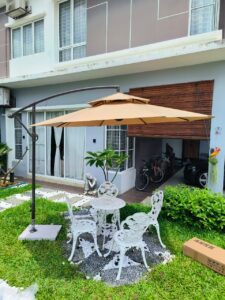 Heavy Duty Garden Umbrella
DeconDesigns’ Heavy Duty Garden Umbrellas are engineered for maximum durability and reliability in Malaysia’s tropical climate. Perfect for gardens, patios, poolside areas, resorts, and commercial spaces, these umbrellas feature reinforced frames, sturdy bases, and high-quality weather-resistant fabrics. Resistant to strong winds, heavy rain, and intense sun, they ensure long-lasting outdoor protection. Available in multiple sizes, shapes, and colors, Heavy Duty Garden Umbrellas blend functionality with modern design, creating comfortable and stylish shaded areas for relaxation, dining, or entertaining. Ideal for residential and commercial use, DeconDesigns’ Heavy Duty Garden Umbrellas provide practical, elegant, and reliable solutions for premium outdoor shading throughout Malaysia.
please visit our website at www.decondesigns.com  or contact us via WhatsApp at +60167960331